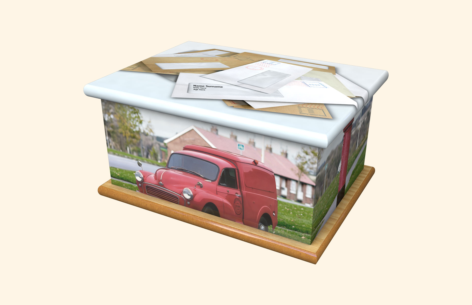 Got Mail adult ashes casket